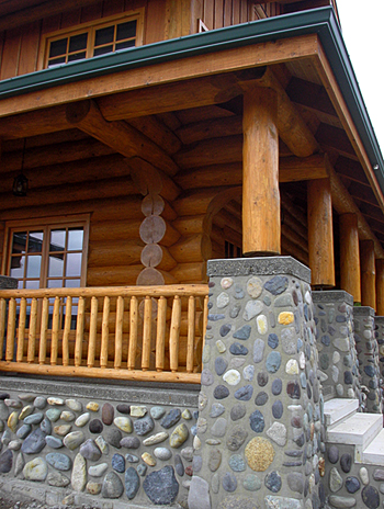 exterior image of log home